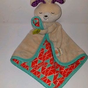 B baby Lovey bunny rabbit Easter security blanket